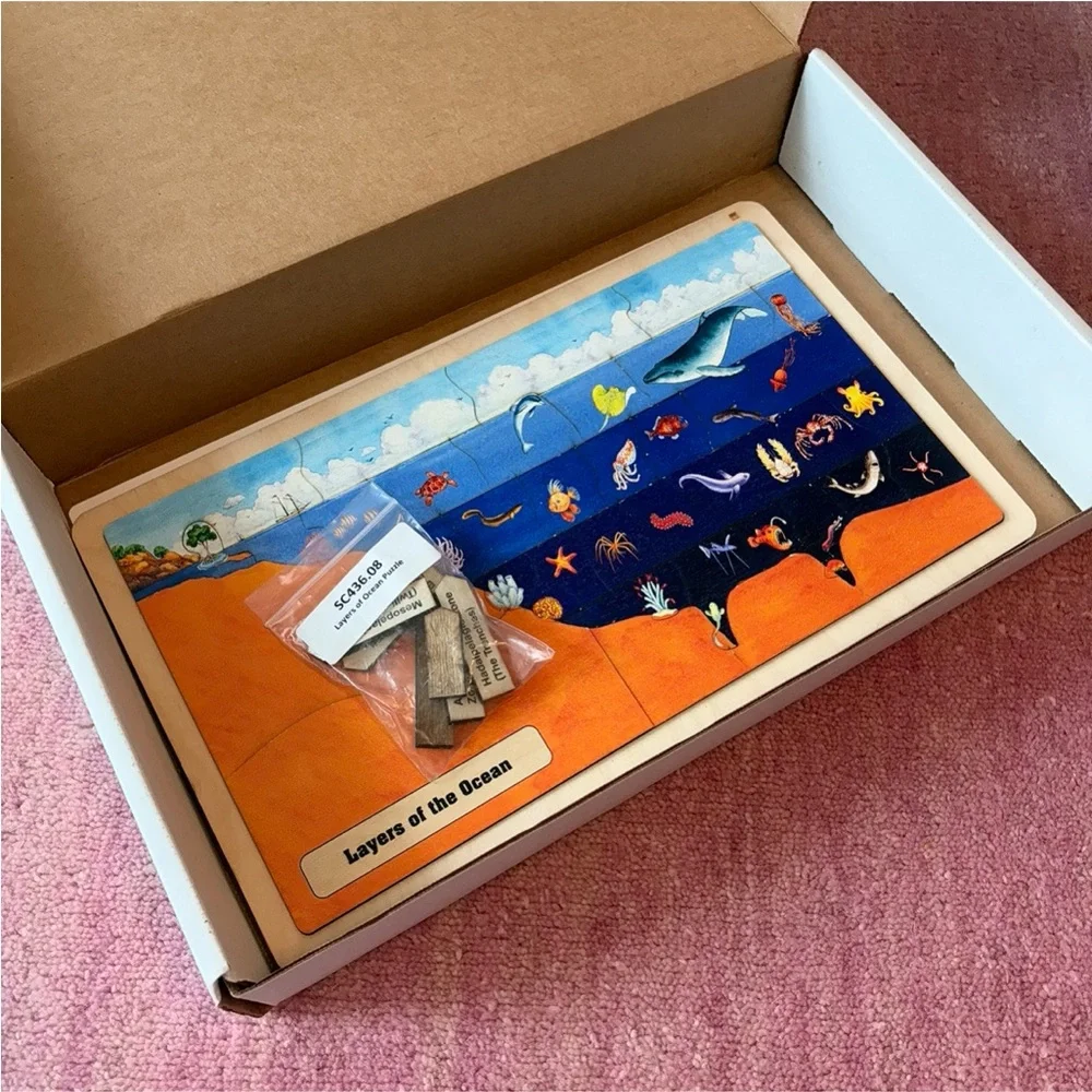 Montessori Layers of the Ocean Puzzle Wooden Puzzle | Homeschool